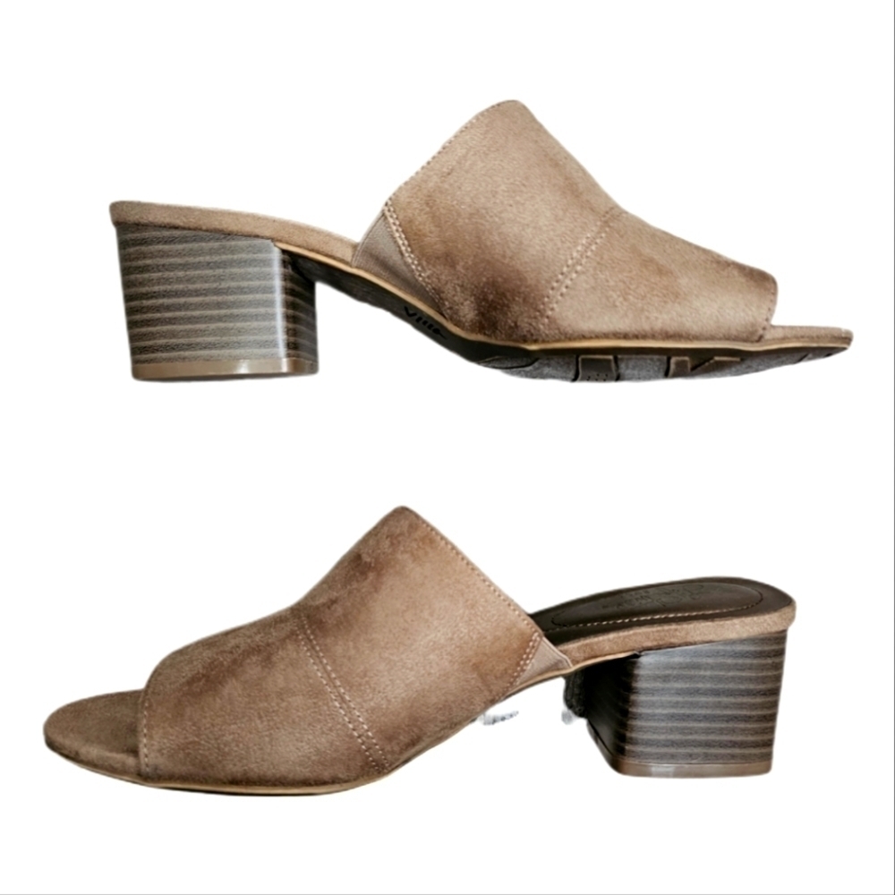 Lifestride Soft System Brown Open Toe Flex Sole S… - image 1